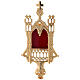 Neogothic reliquary in gold plated brass h 11 in s2