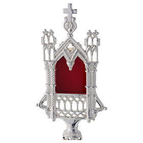 Neo-Gothic reliquary of silver-plated brass 28 cm