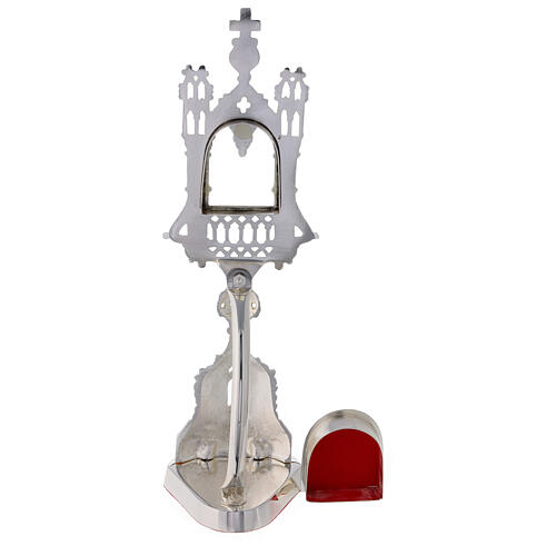 Neo-Gothic reliquary of silver-plated brass 28 cm 5