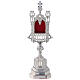 Neo-Gothic reliquary of silver-plated brass 28 cm s1