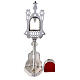Neo-Gothic reliquary of silver-plated brass 28 cm s5