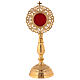 Baroque reliquary in gold plated brass h 11 in s1