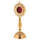 Baroque reliquary in gold plated brass h 11 in s3