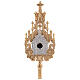Neogothic small reliquary in gold plated brass h 9 in s2
