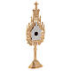 Neogothic small reliquary in gold plated brass h 9 in s4