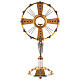 Monstrance two-toned with blue, red and green stones handmade 60 cm s1