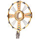 Monstrance two-toned with blue, red and green stones handmade 60 cm s2