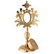 Baroque reliquary with grapes and spikes, gold plated brass and crystals 33 cm s6