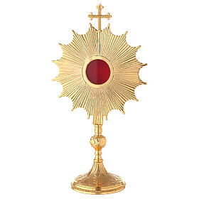 Gold plated reliquary with halo 35 cm