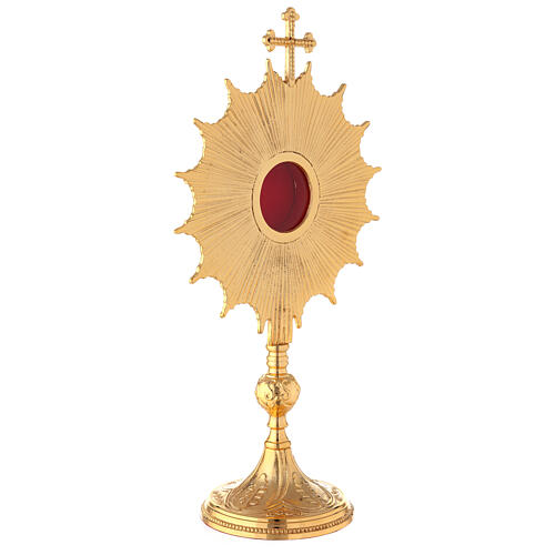 Gold plated reliquary with halo 35 cm 5