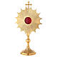 Gold plated reliquary with halo 35 cm s1