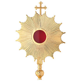 Gold plated reliquary rays 13 3/4 in