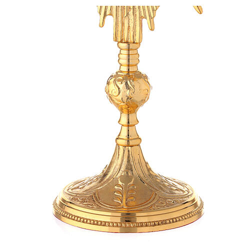Gold plated reliquary rays 13 3/4 in 3