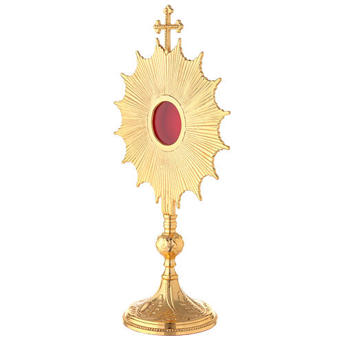 Gold plated reliquary rays 13 3/4 in 4