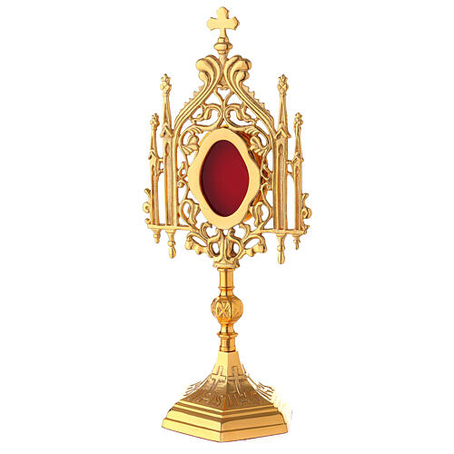 Neogothic oval reliquary 13 3/4 in 1