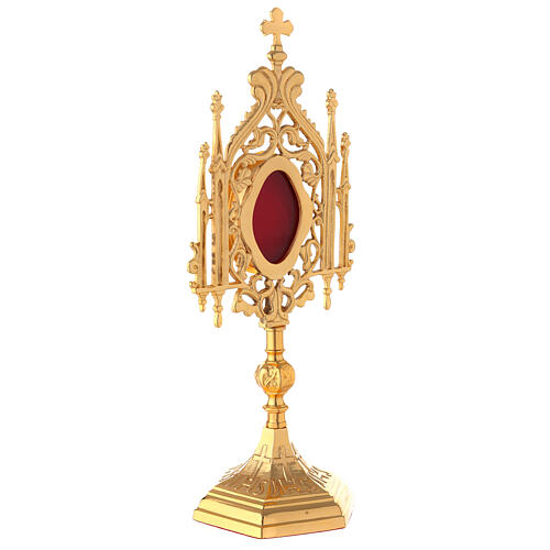 Neogothic oval reliquary 13 3/4 in 4