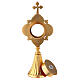 Flower reliquary of gold plated brass h 8 3/4 in s5