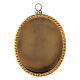 Wall oval reliquary of gold plated brass 4 in beads s1
