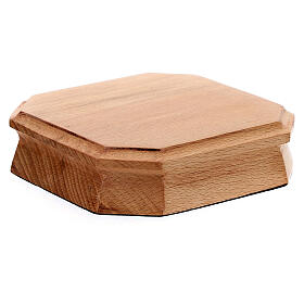 Base para ostensório madeira clara 10x10 cm