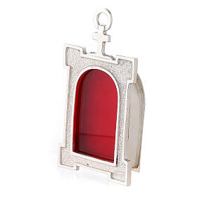 Wall shrine with arch in silver-plated brass