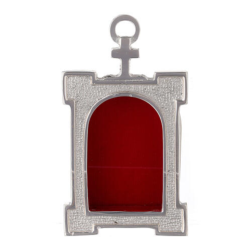 Wall shrine with arch in silver-plated brass 1