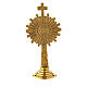 Small monstrance IHS gold plated brass 4 in s4