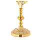 Round reliquary in golden brass 25 cm s4