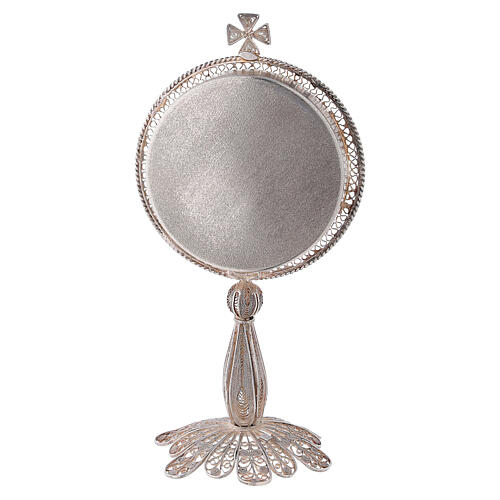 Reliquary in 800 silver filigree, height 13 cm 3