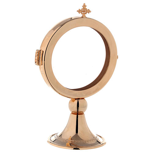 Gold plated brass monstrance of 8 cm diameter Bethlehem monastery 2