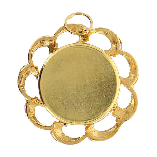 Reliquiar, runde Form, 800er Silber vergoldet, 3,5 cm 4