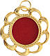 Gold plated reliquary with red lining, 800 silver 2 cm s1