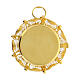 Gold plated filigree 800 silver reliquary 2 cm s4