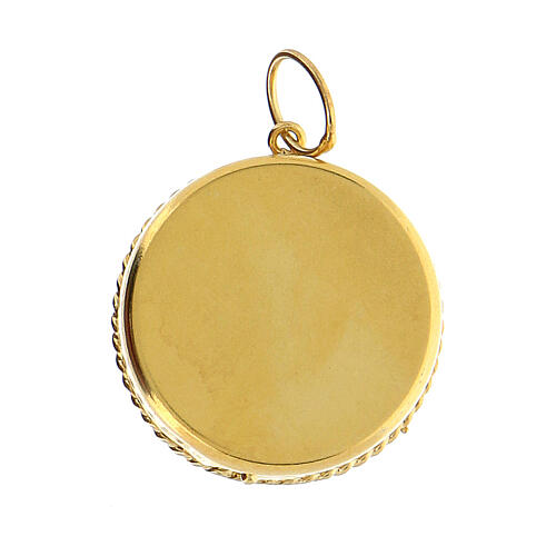 Reliquiar, runde Form, 800er Silber vergoldet, filigraner Rahmen un Wellenform, 2,4 cm 4