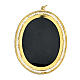 Oval filigree reliquary, gold plated 800 silver 6x5 cm s1