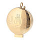 JHS gold plated pyx, 800 silver, hinged cover 5.5 cm s1