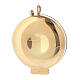 JHS gold plated pyx, 800 silver, hinged cover 5.5 cm s3
