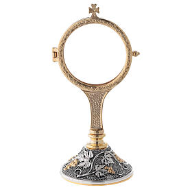 Monstrance of gold and silver-plated brass