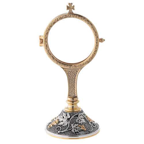 Monstrance of gold and silver-plated brass 1