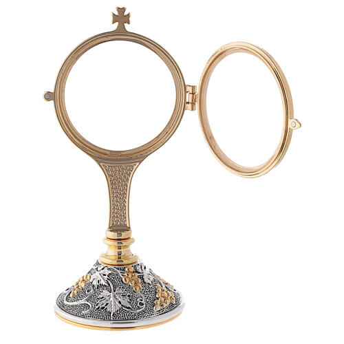 Monstrance of gold and silver-plated brass 4