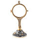 Monstrance of gold and silver-plated brass s1