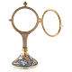 Monstrance of gold and silver-plated brass s4