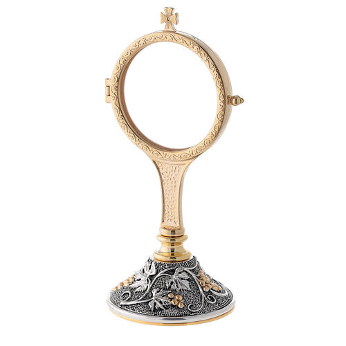 Monstrance with luna gilded and silvered brass 2