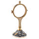 Monstrance with luna gilded and silvered brass s3