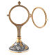 Monstrance with luna gilded and silvered brass s4