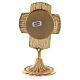 Relicário cruz arredondada latão dourado 17 cm s4