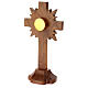 Oak wood reliquary with rays 30 cm golden display s4