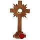 Oak wood reliquary with rays 30 cm golden display s5