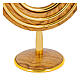 Monstrance in olive wood 20 cm with 24kt gold finish s3