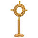Monstrance in olive wood 35 cm with 24kt gold finish s1