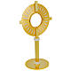 Brass monstrance 30 cm gold and silver finish 24kt s1